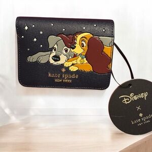Kate Spade x Disney Lady and the Tramp Blue Wallet NWT